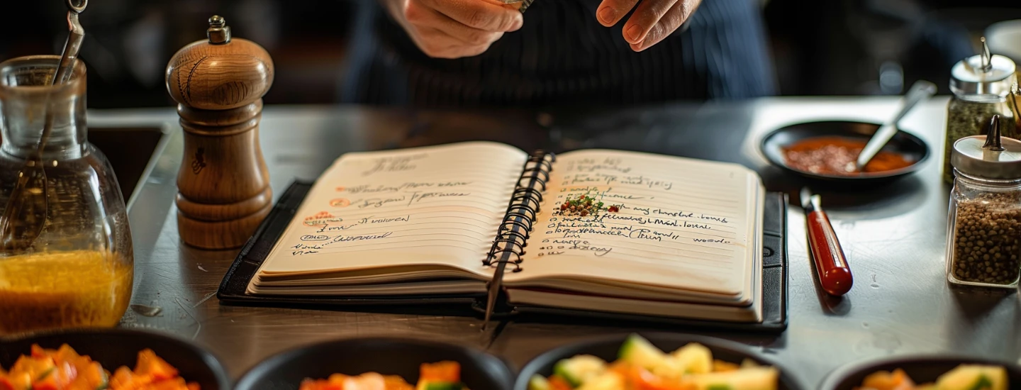agenda - agenda per appunti - ricette dello chef