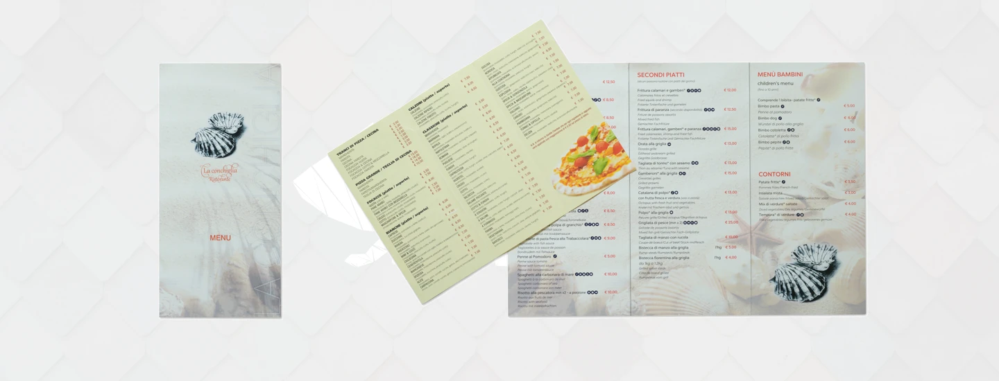 esempi di realizzazioni di menu quotidiani per ristoranti