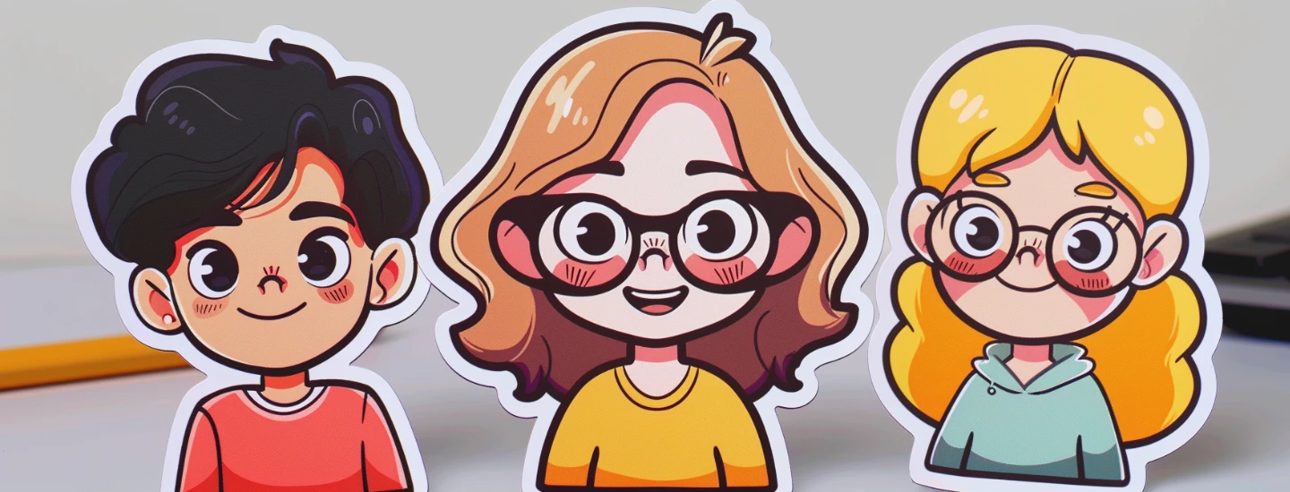 adesivi e sticker - adesivi di caricature di persone