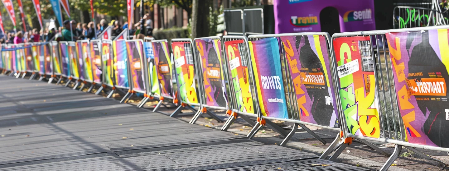 striscioni in tnt - striscioni collocati in un evento sportivo